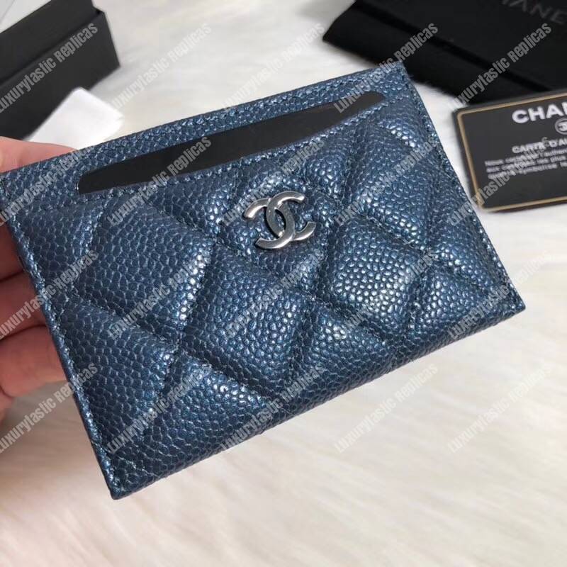 Ch*el classic card holder blue