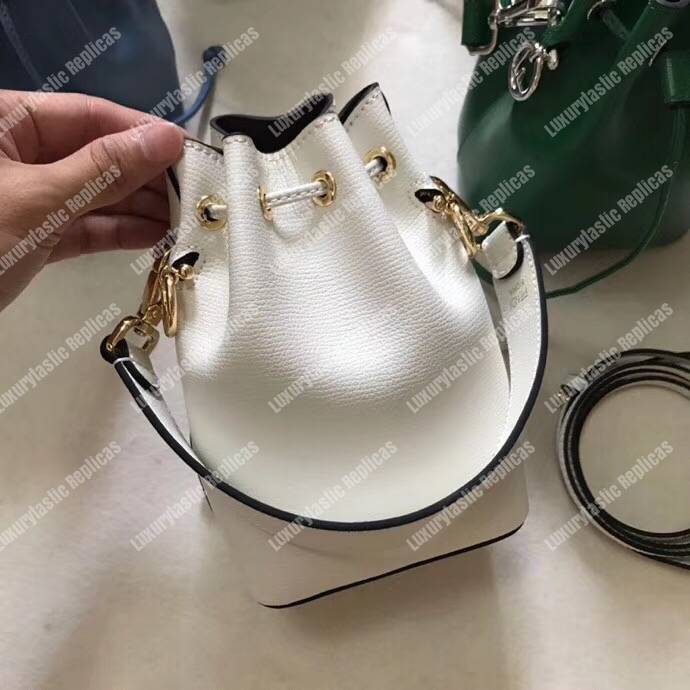 F**di mon tresor white leather mini bag