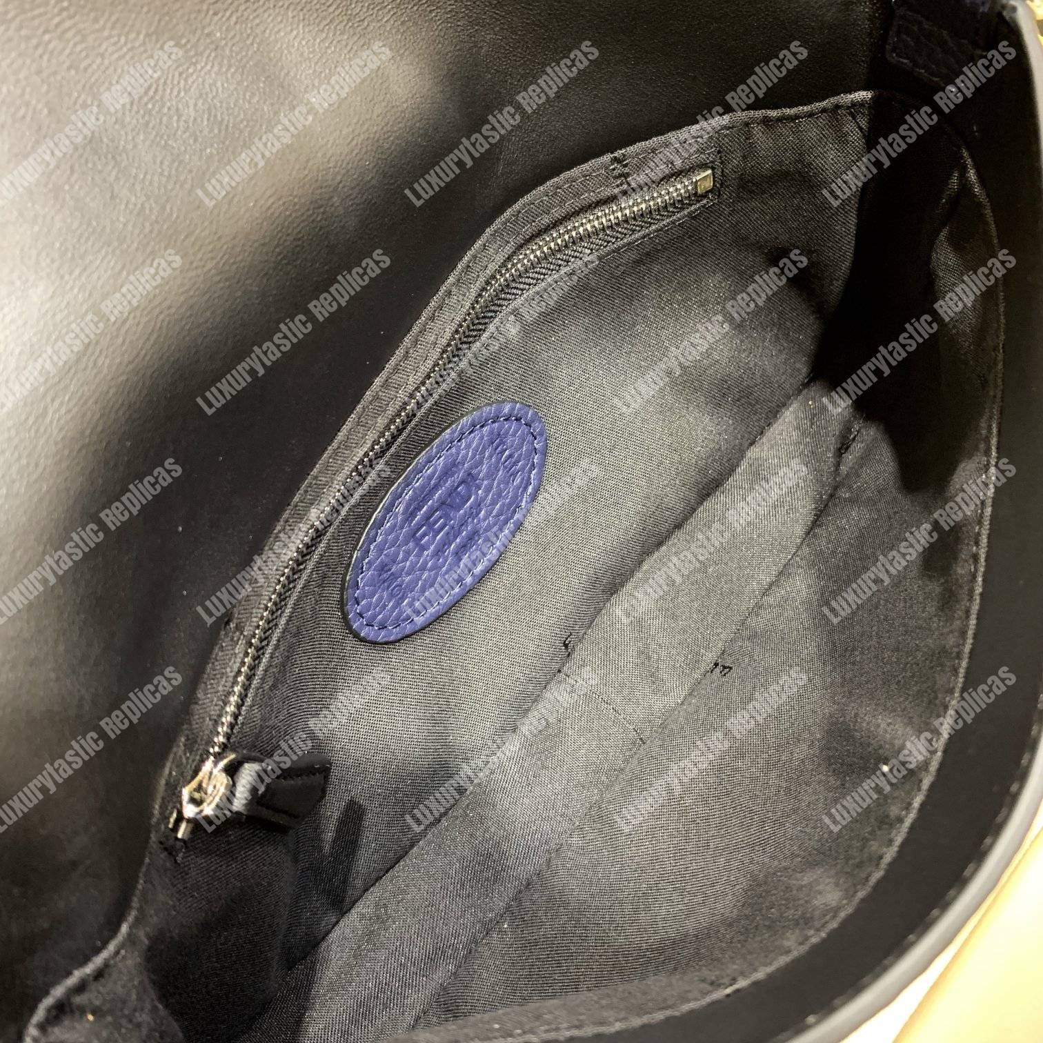 F**di baguette black leather bag