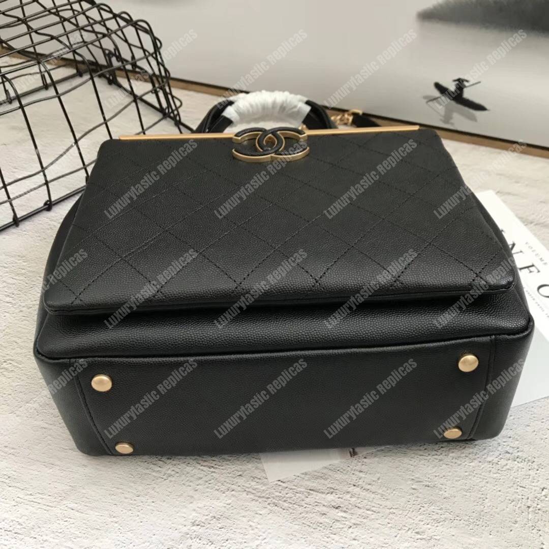 Ch*el large shopping bag black