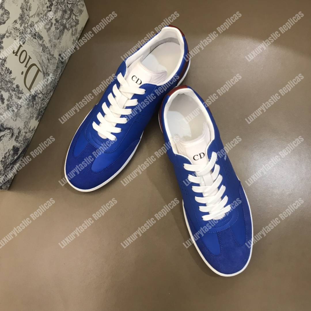 D*or “b01” sneaker blue suede calfskin & blue smooth calfskin