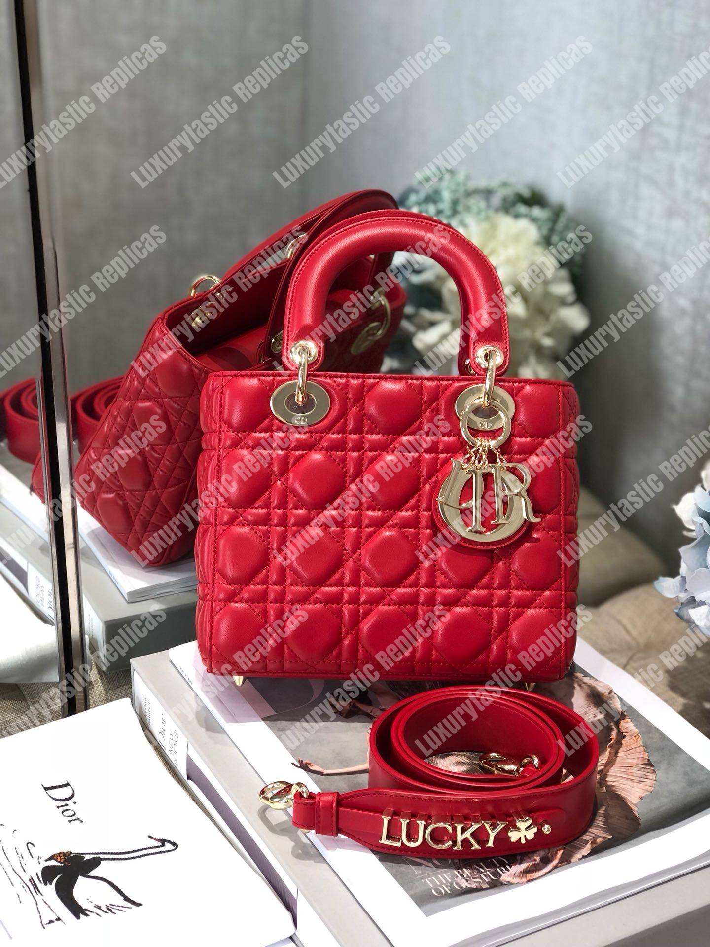 lady D*or medium bag red