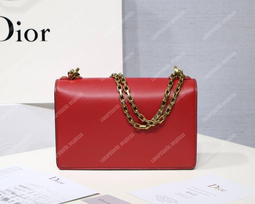 j’aD*or calfskin flap bag red