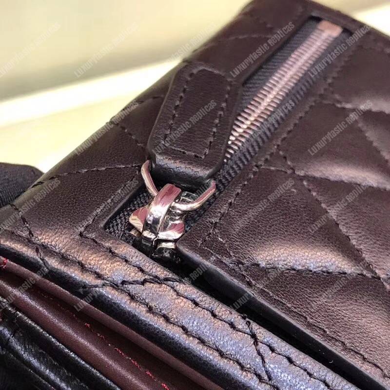 Ch*el classic small flap wallet black