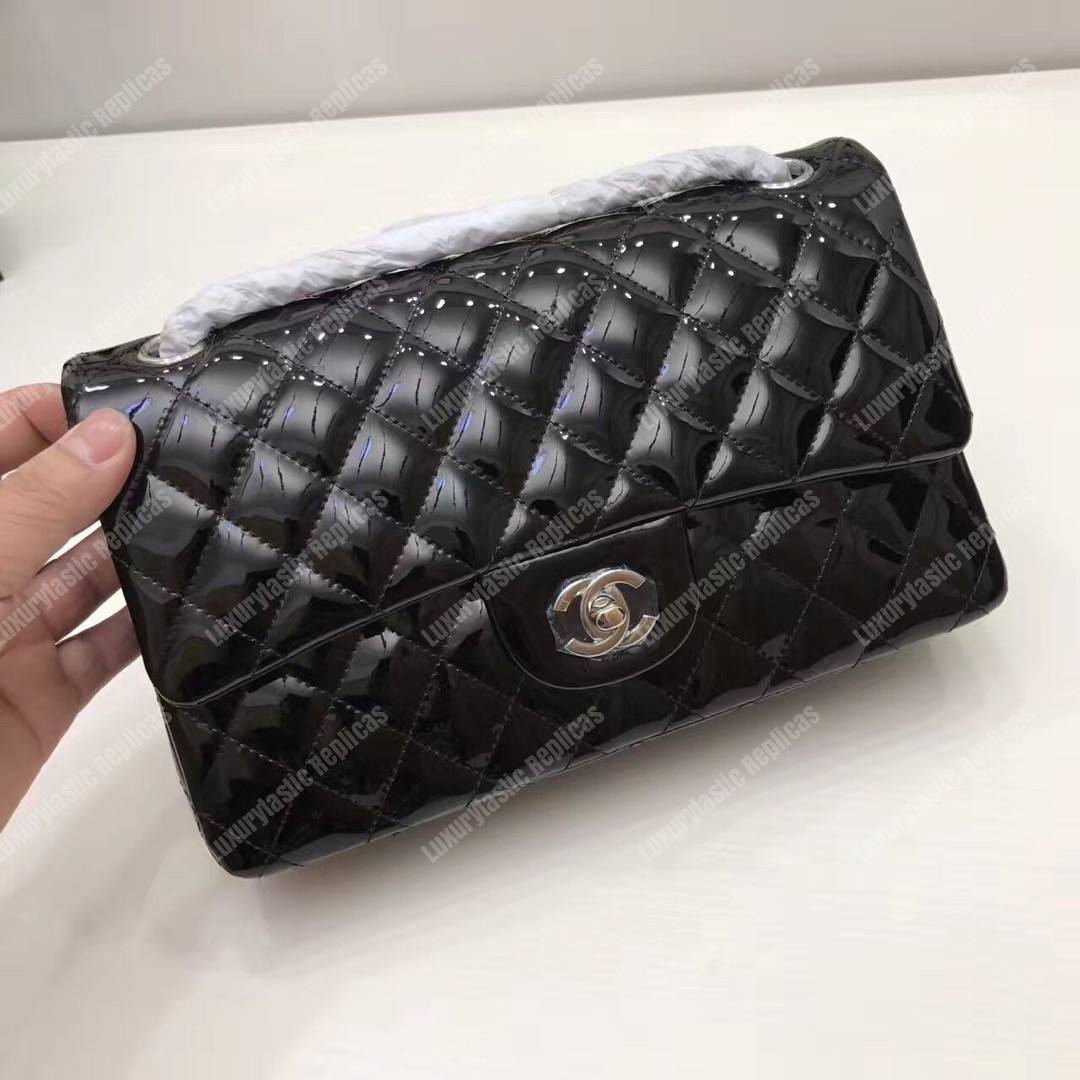 Ch*el classic medium flap bag black