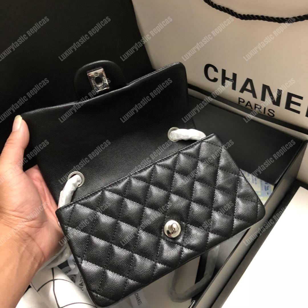 Ch*el mini flap bag black