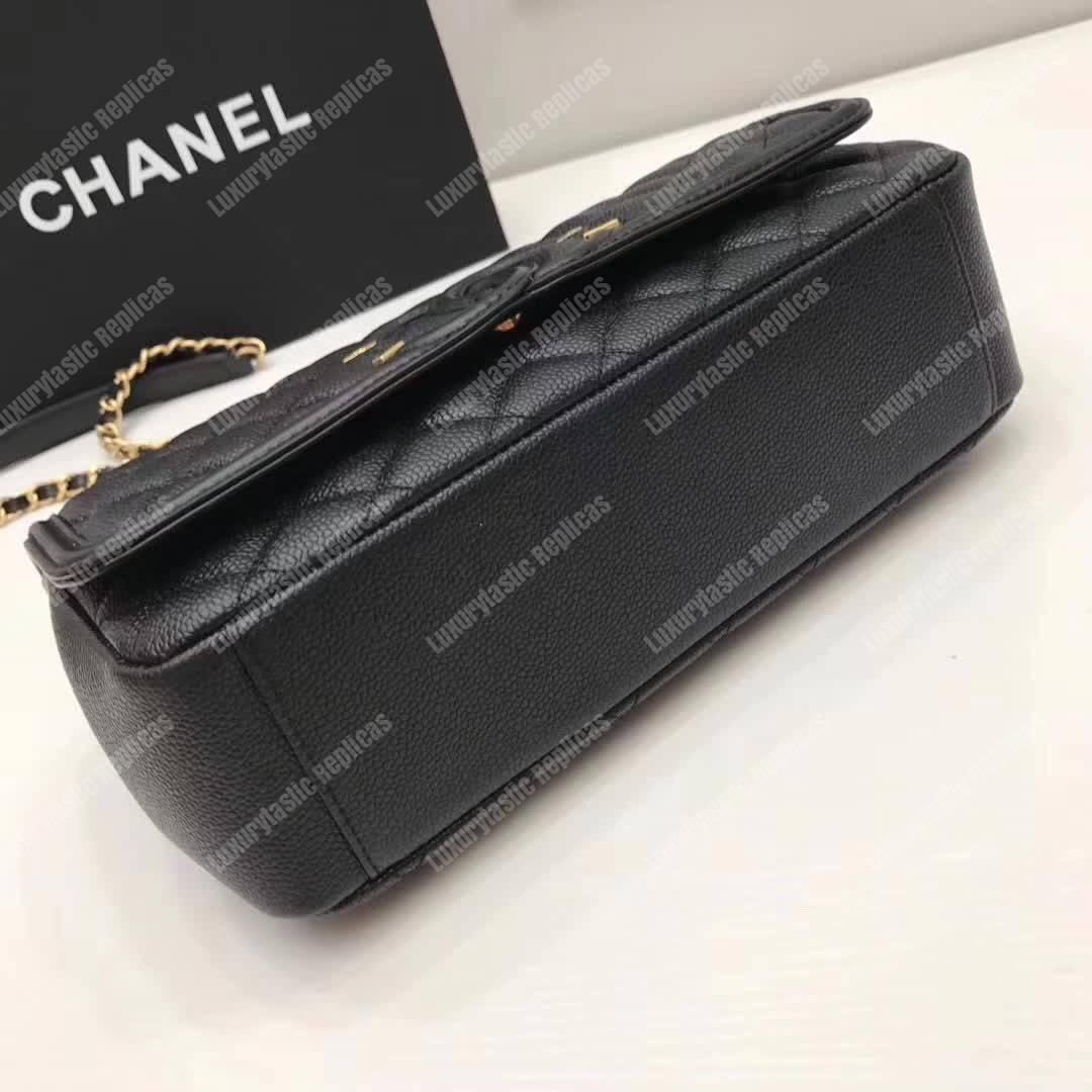 Ch*el flap bag black