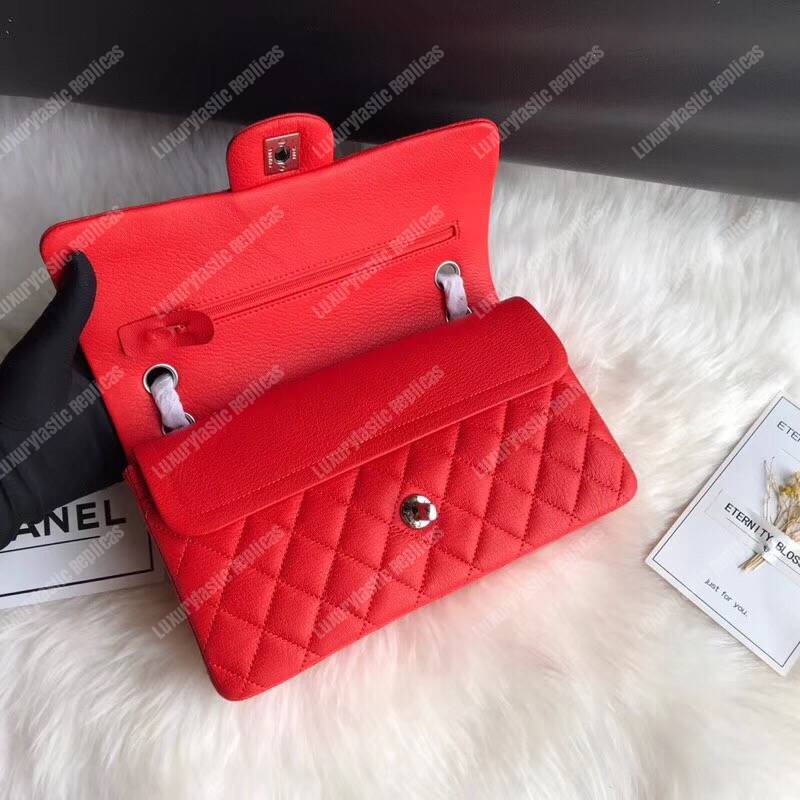 Ch*el medium classic handbag red