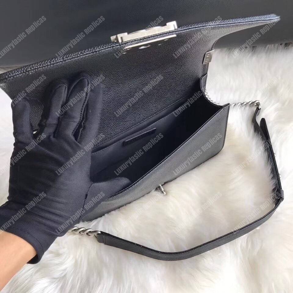 Ch*el boy medium handbag black