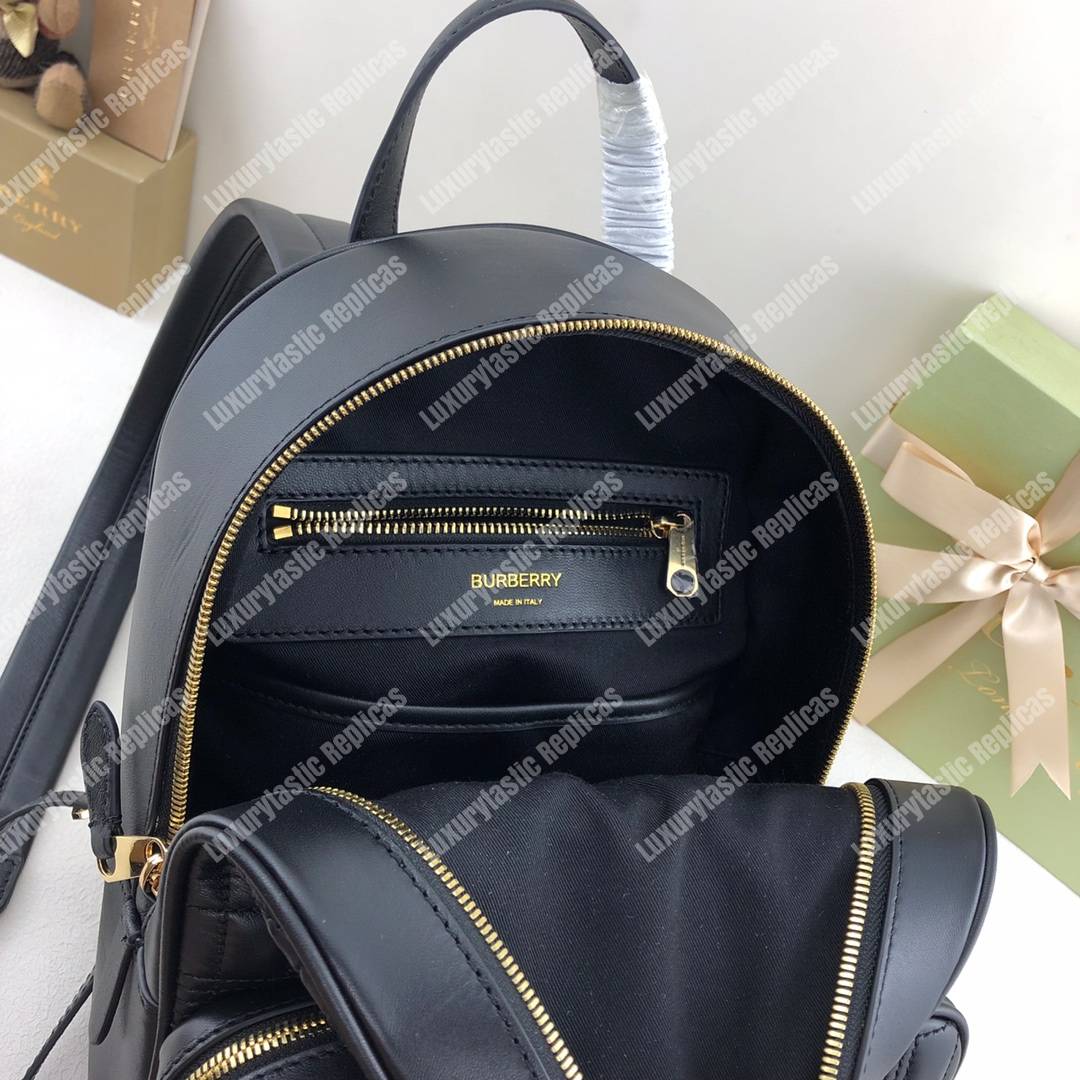 B**rry quilted check lambskin backpack black