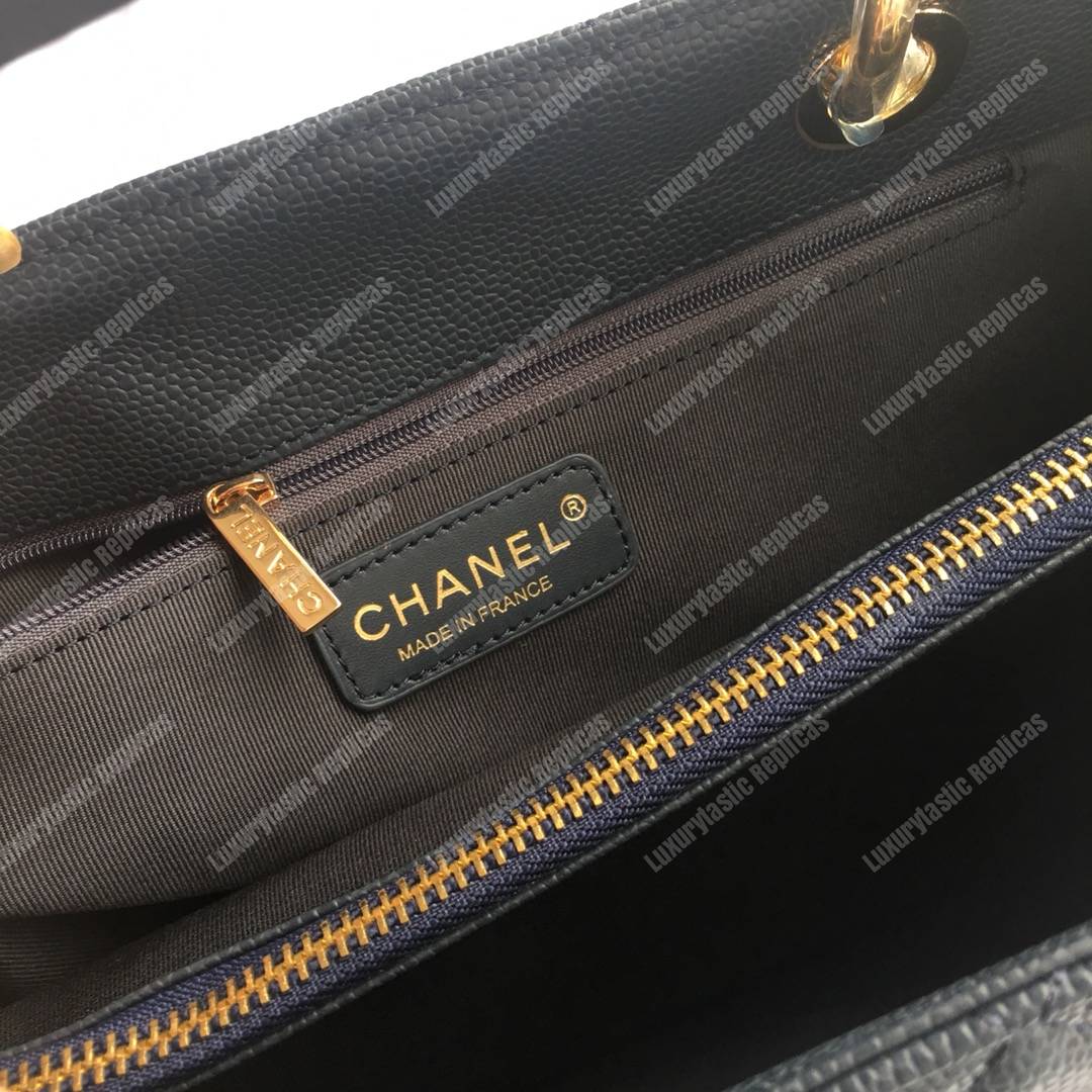 Ch*el large shopping tote dark green