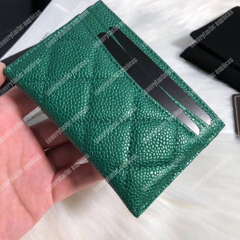 Ch*el classic card holder green