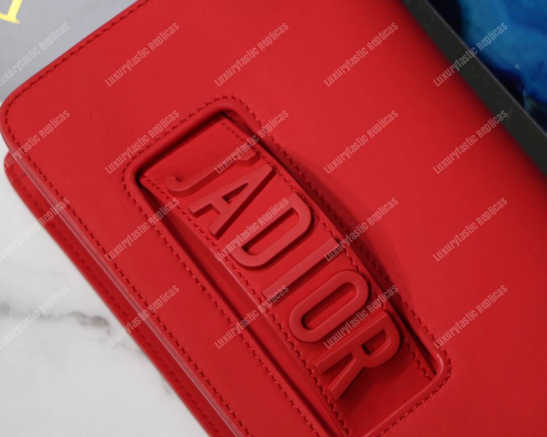 mini j’aD*or red ultra matte flap bag