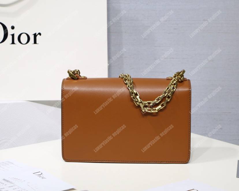 j’aD*or calfskin flap bag brown