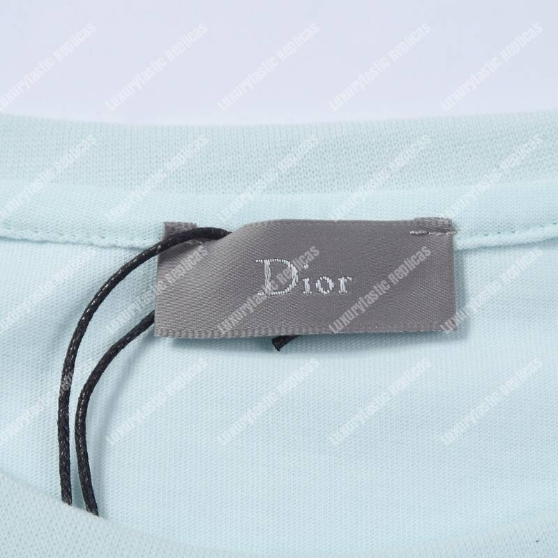 D*or alex foxton rose logo blue cotton t-shirt