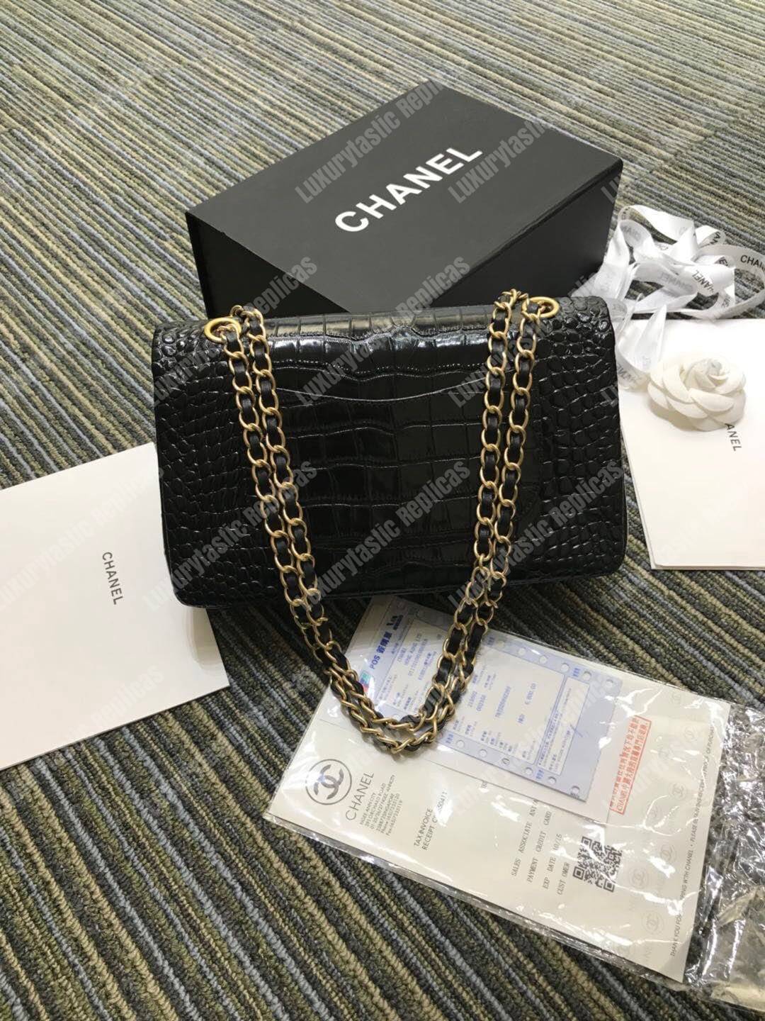 Ch*el classic medium handbag black