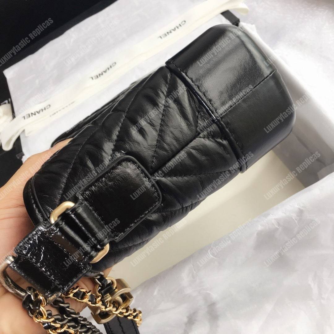 Ch*el’s gabrielle small hobo bag black