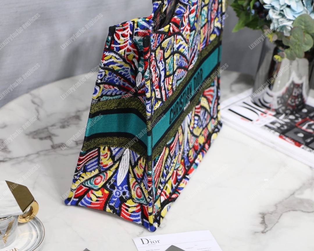 D*or book tote bag multicolored embroidered butterfly 2018
