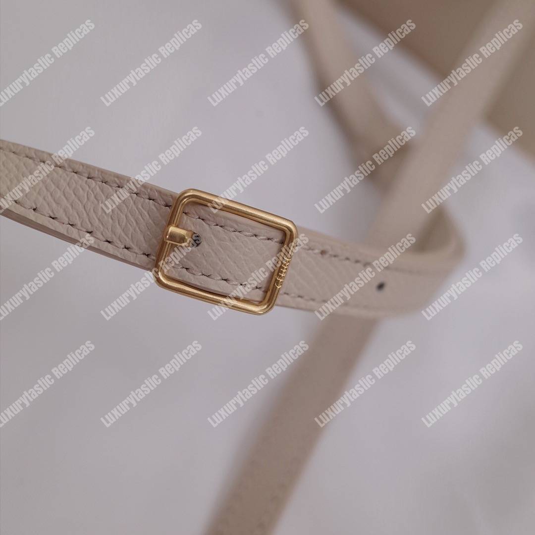 Ce**e nano belt bag in grained calfskin pale pink