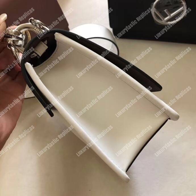 F**di kan i f white leather bag