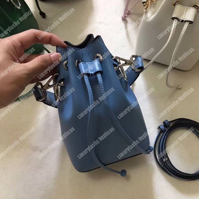 F**di mon tresor blue leather mini bag