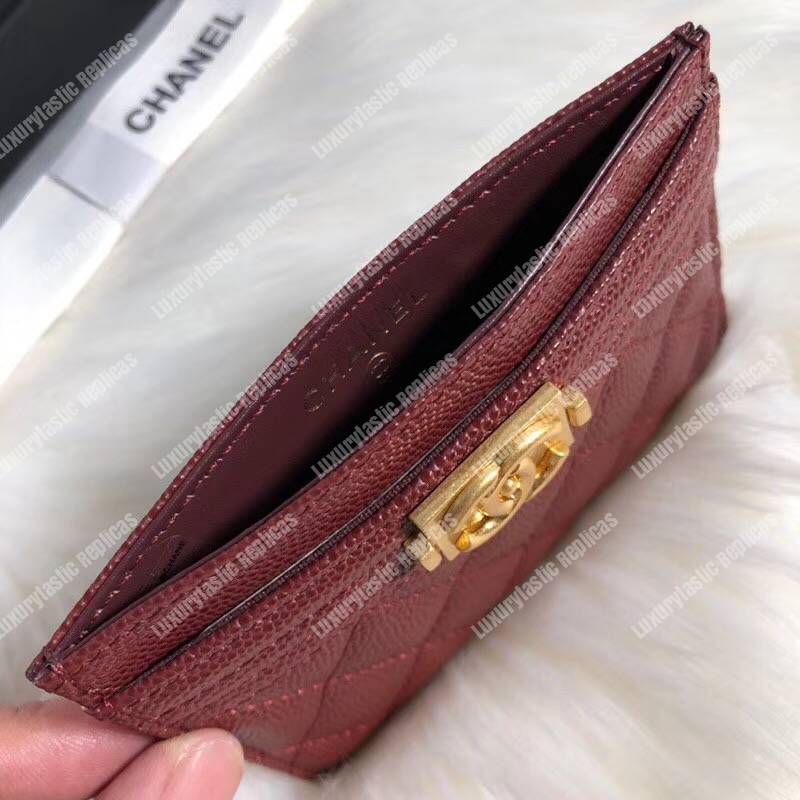 Ch*el boy card holder maroon