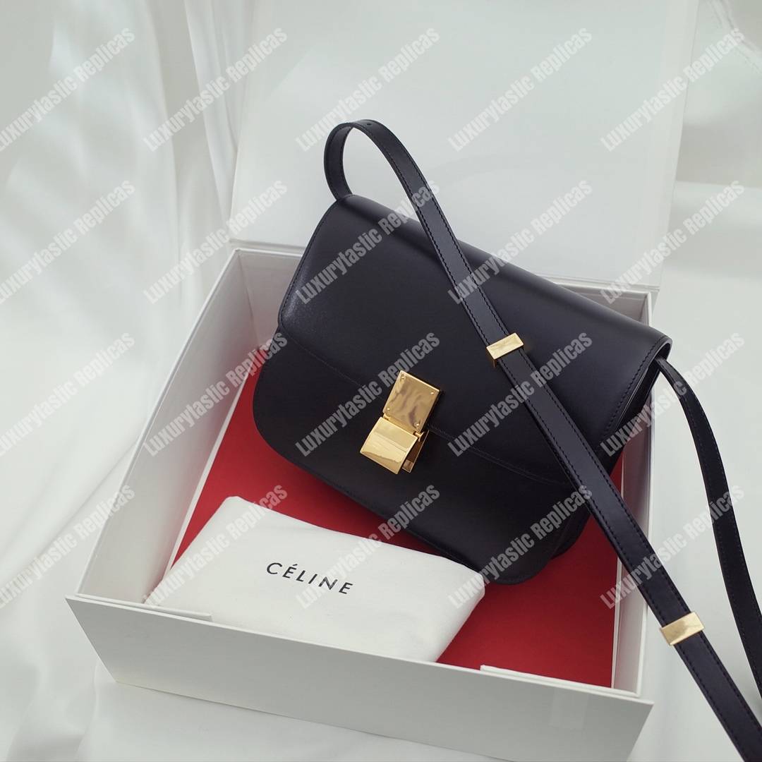 Ce**e medium classic bag in box calfskin black