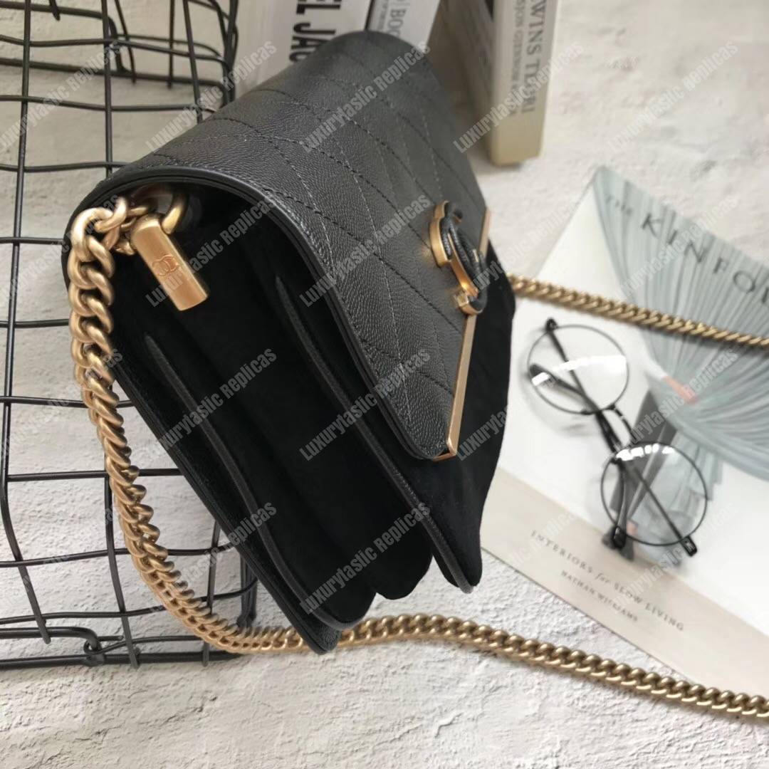Ch*el classic flap bag black