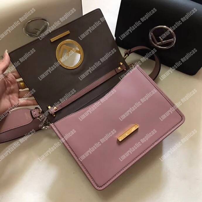 F**di kan i f brown leather bag