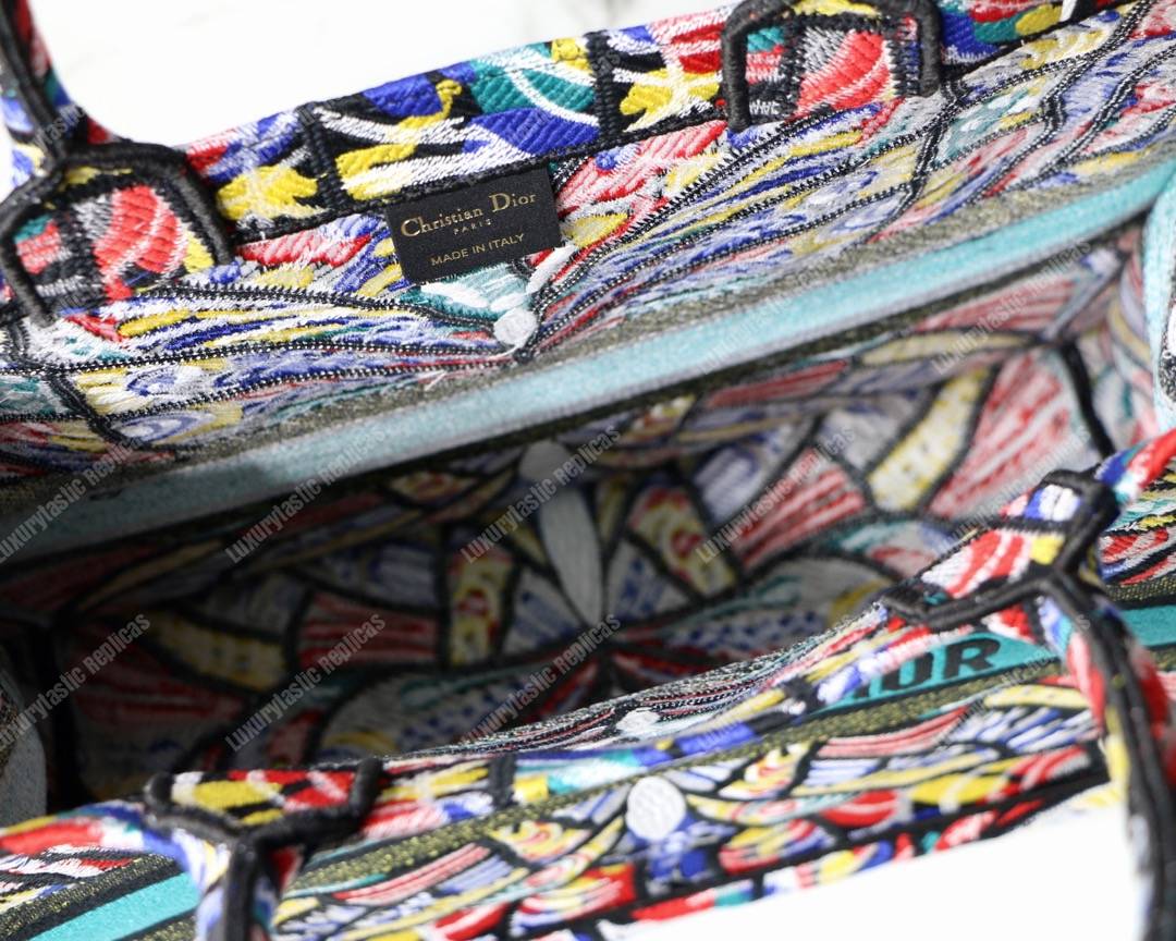 D*or book tote bag multicolored embroidered butterfly 2018