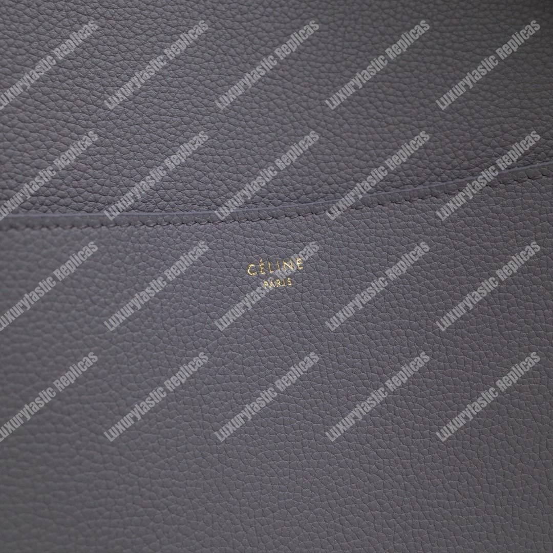 Ce**e sangle bucket bag in soft grained calfskin grey