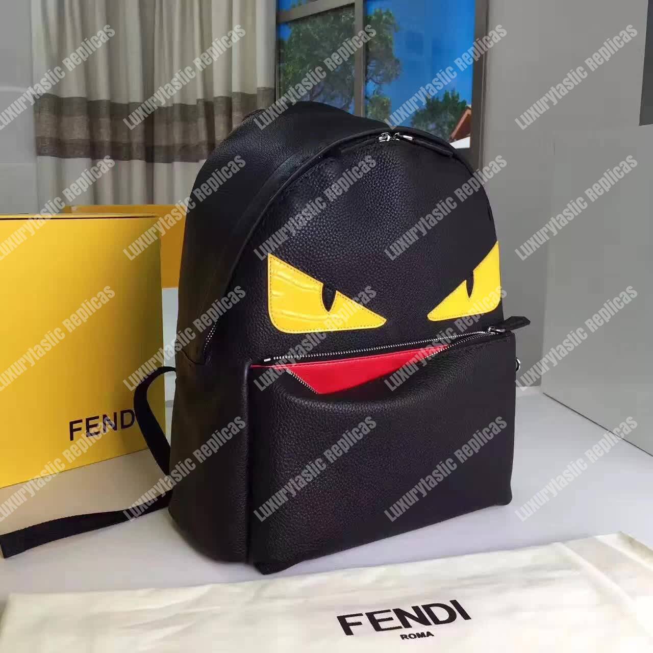 F**di black roman backpack