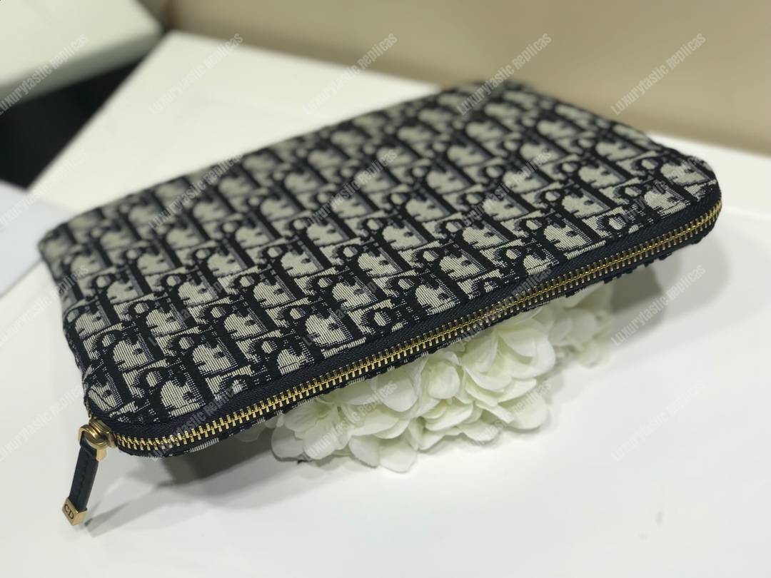 D*or travel kit in blue oblique canvas