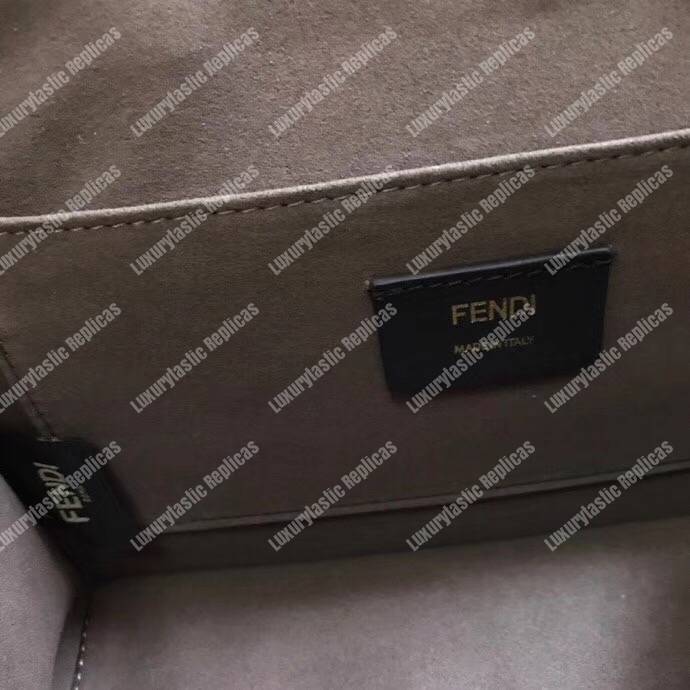 F**di kan i f brown leather bag