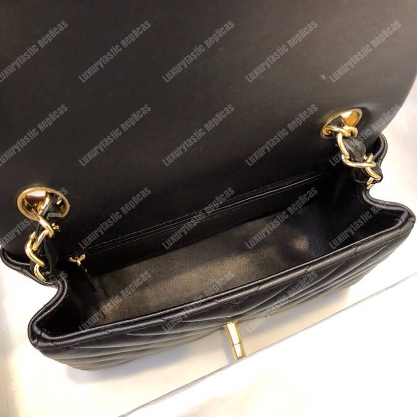 Ch*el mini flap bag black