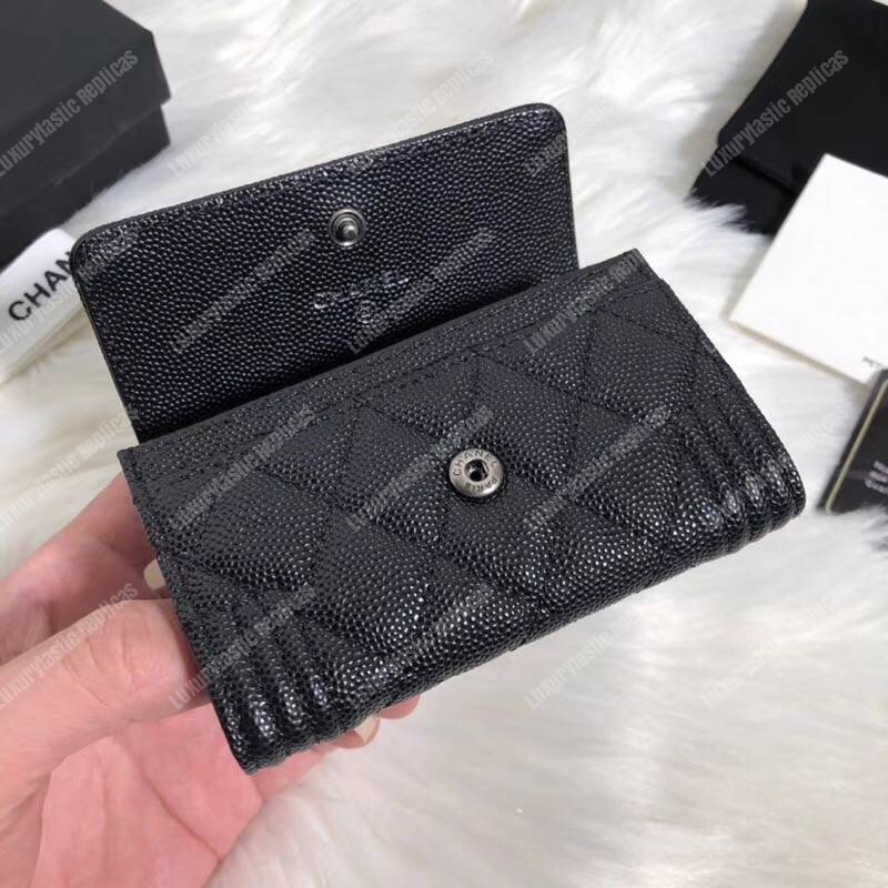 Ch*el boy small flap wallet black