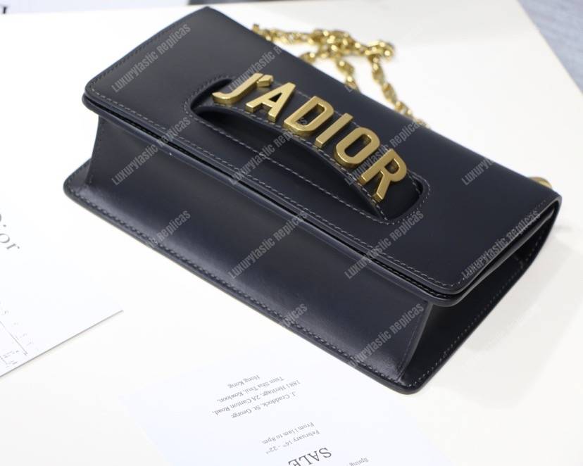 j’aD*or calfskin flap bag black