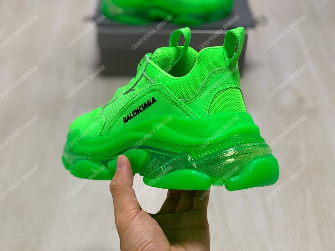 Ba*len*cia*ga triple s clear sole green