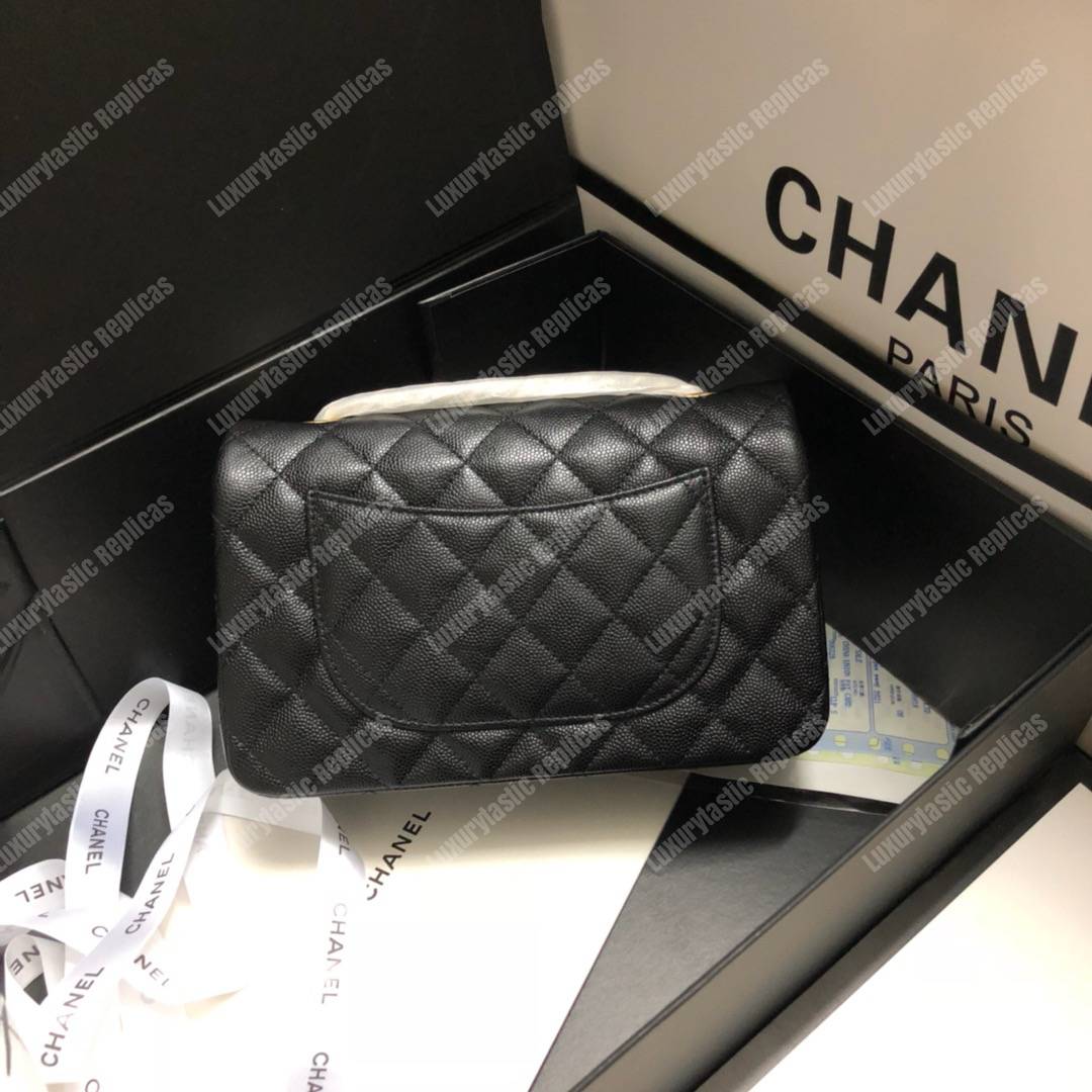 Ch*el mini flap bag black
