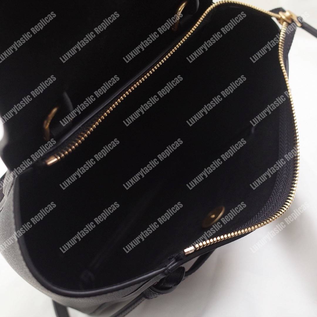 Ce**e nano belt bag in grained calfskin black