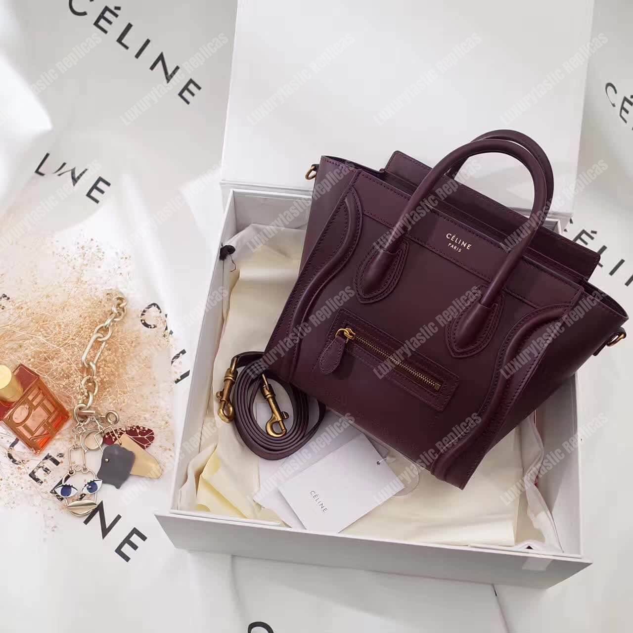 Ce**e nano luggage tote burgundy