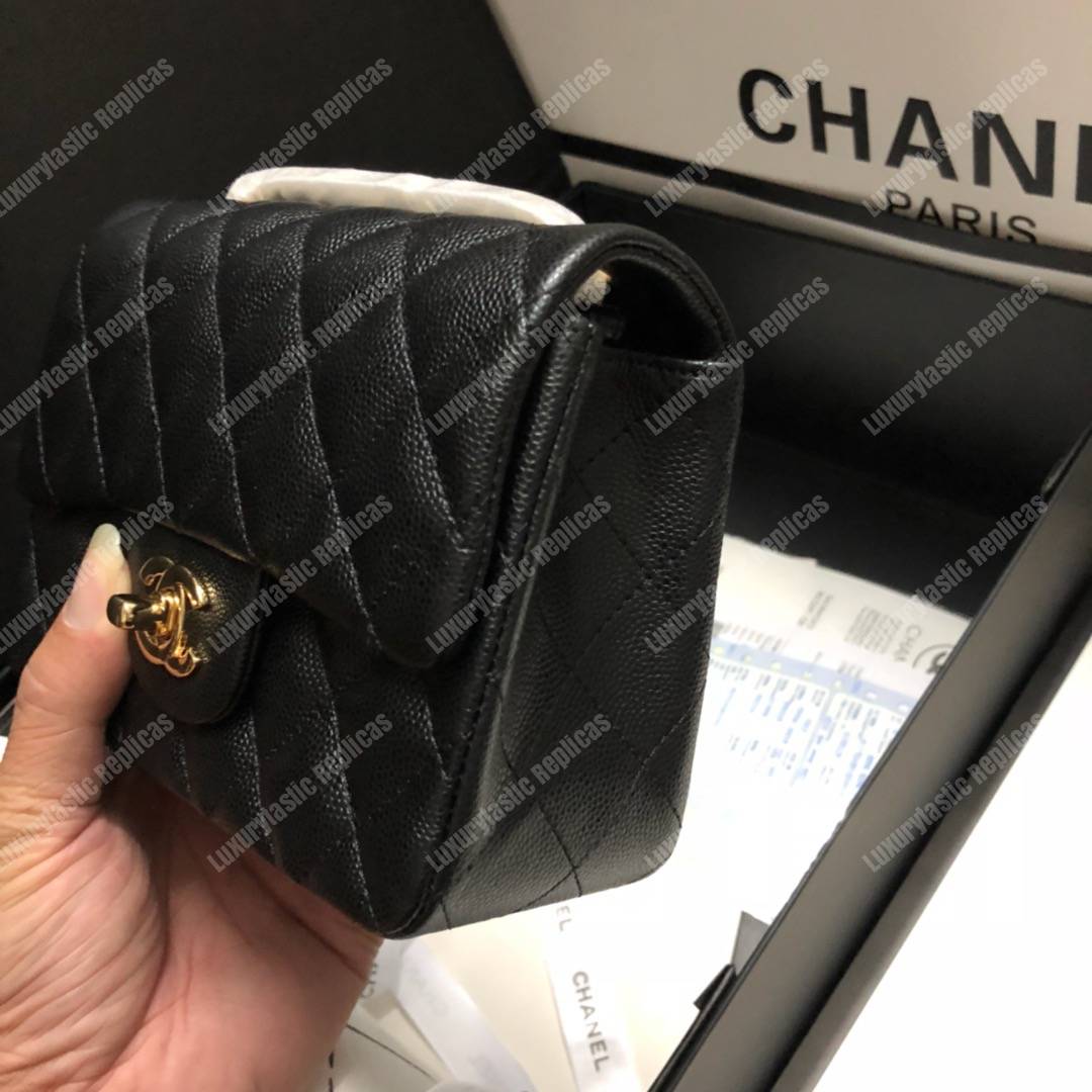 Ch*el mini flap bag black