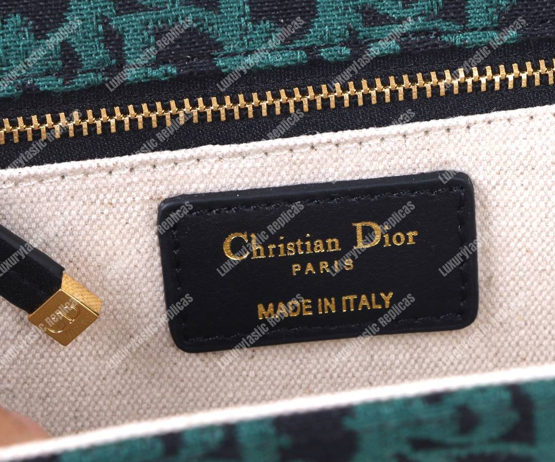 D*or 30 montaigne bag in green oblique canvas