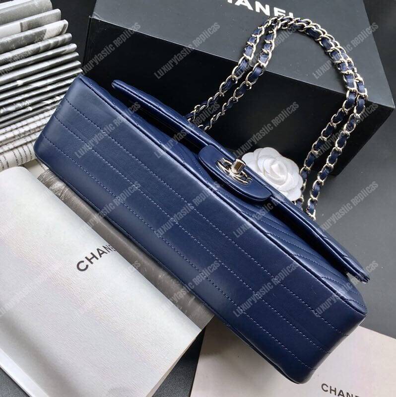 Ch*el classic medium handbag blue