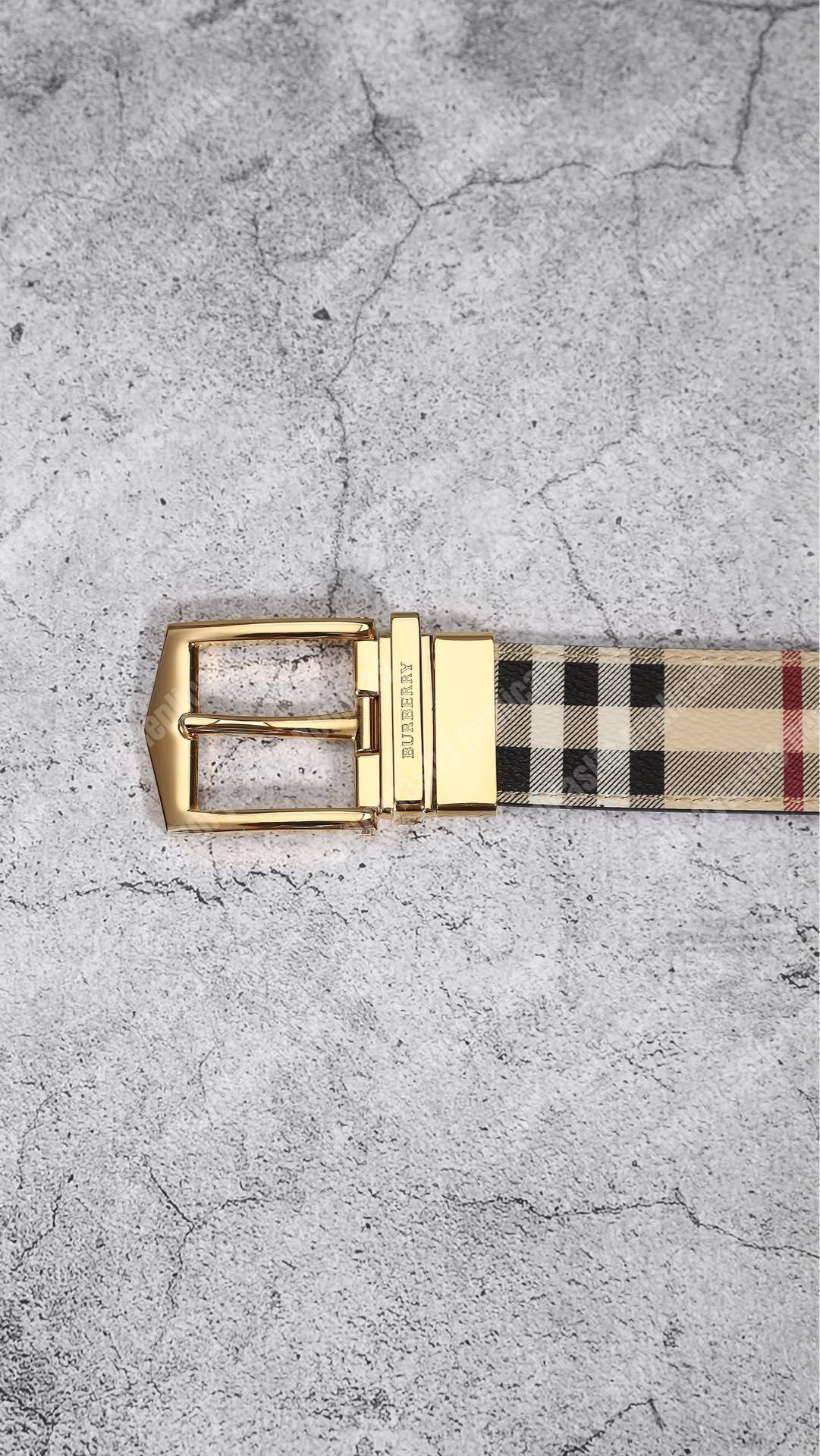 B**rry reversible vintage check leather belt