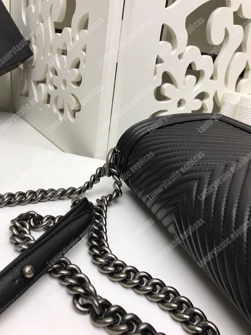 Ch*el boy handbag black