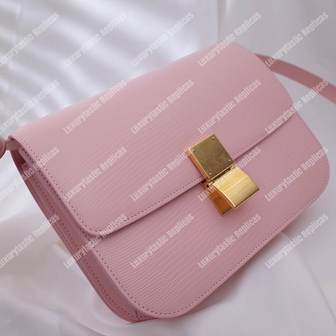Ce**e medium classic bag in box calfskin antique rose