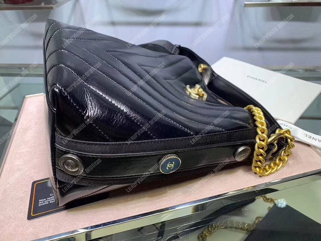 Ch*el hobo handbag black