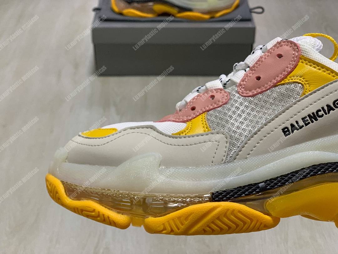 Ba*len*cia*ga triple s clear sole gray/yellow/pink