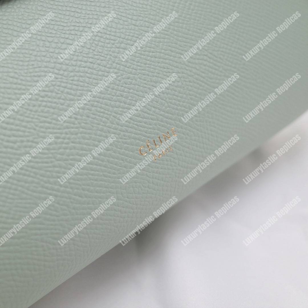 Ce**e nano belt bag in grained calfskin vert d’eau